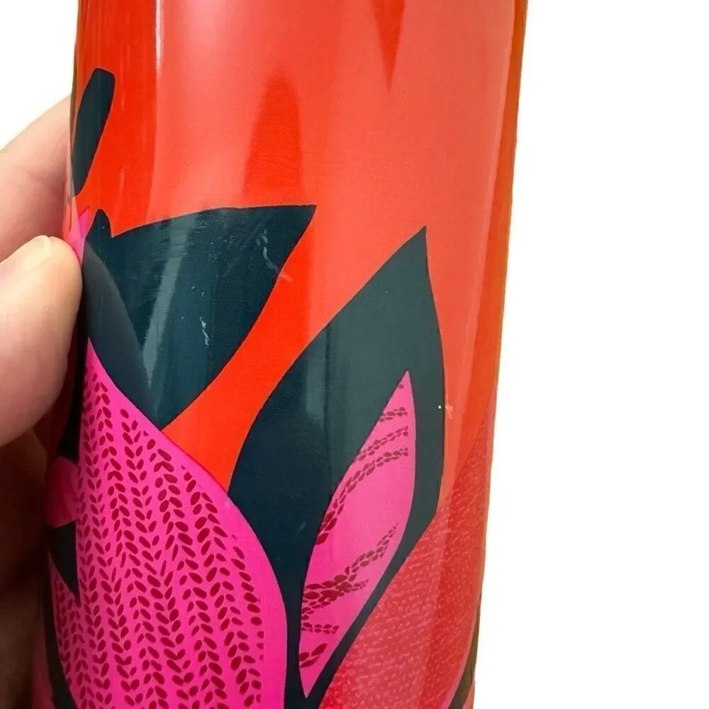 Starbucks Holiday 2021 Stainless Steel Tumbler Red Pink Poinsettia Floral 16 oz